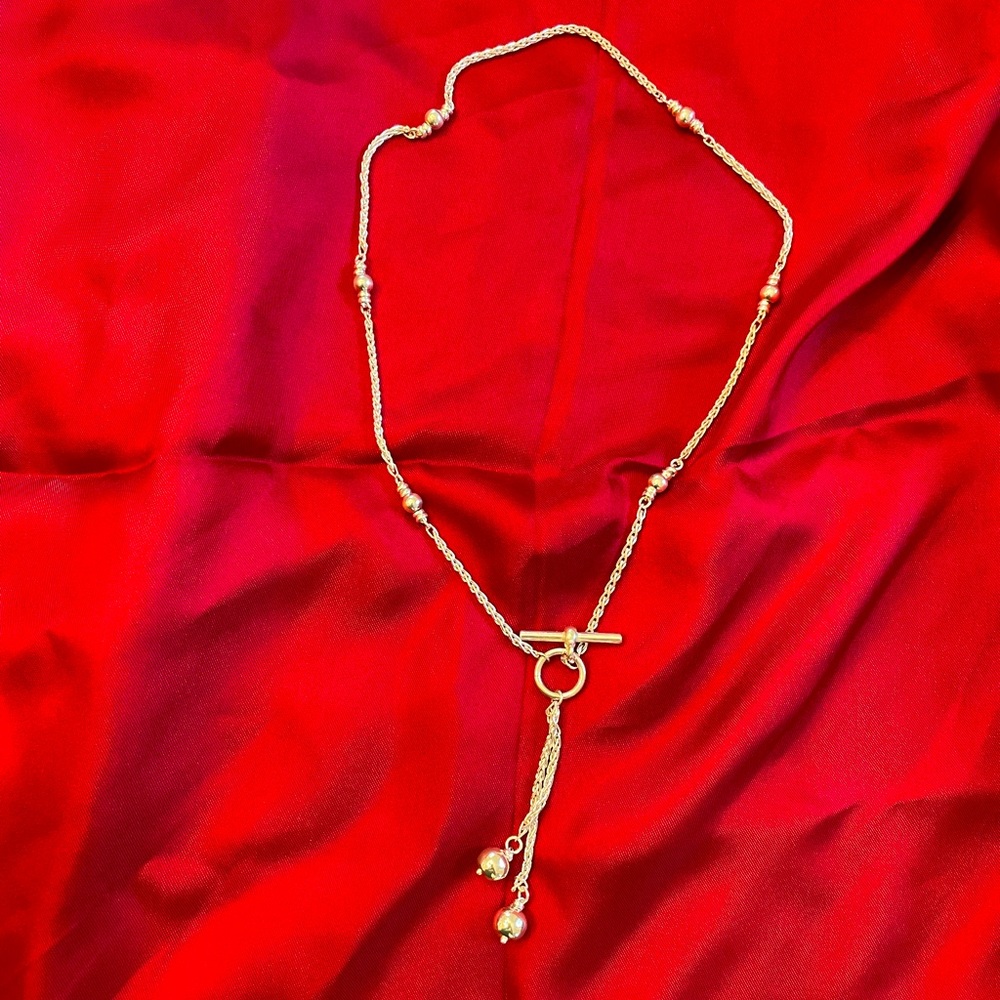 Silver toggle choker